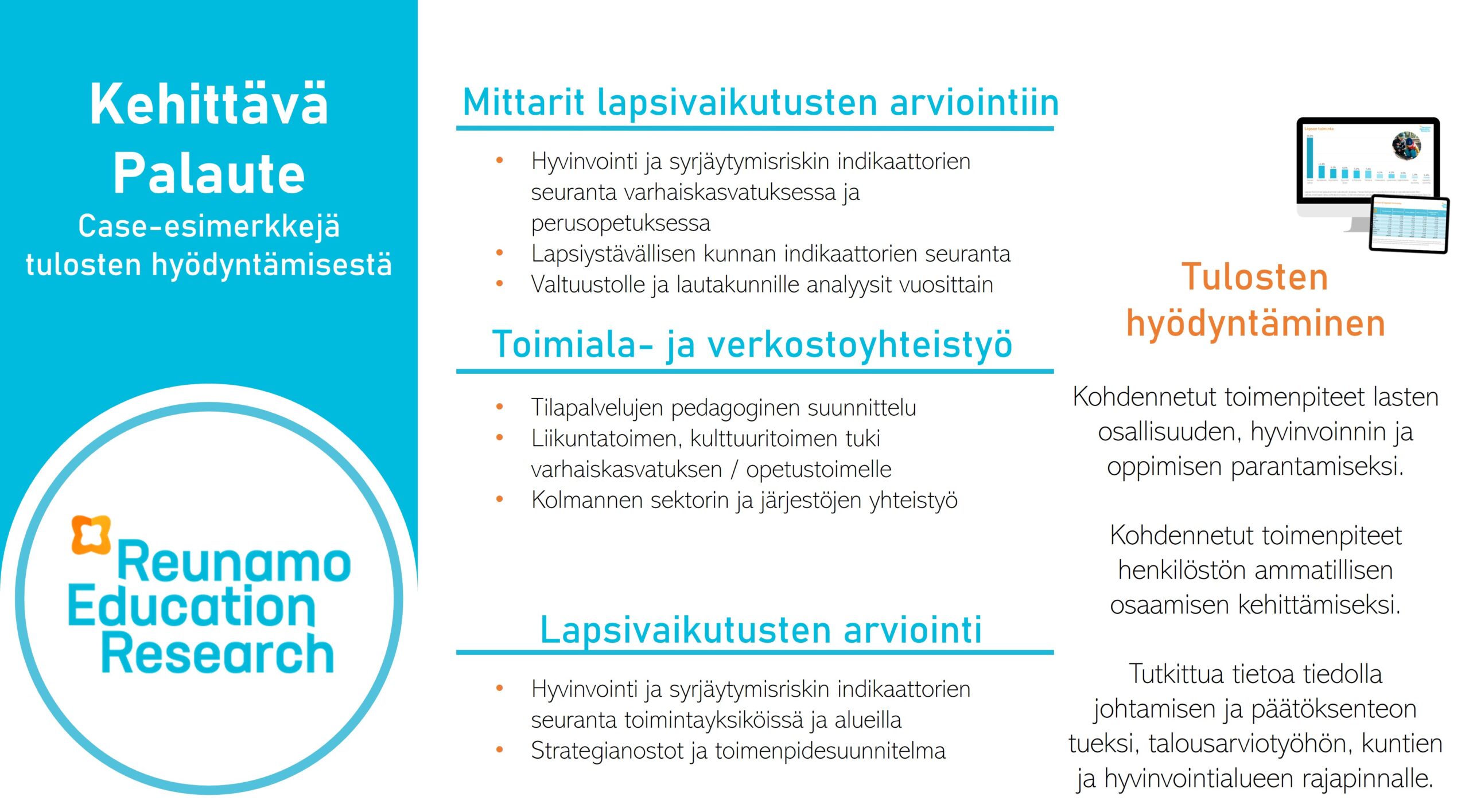 Tulosten hyödyntäminen Reunamo Education Research Oy